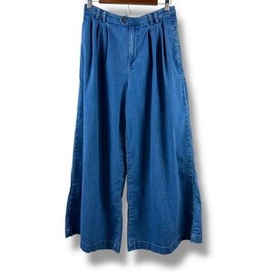 GAP x Doen Size 28/6 High Rise Denim Trouser Pants Blue Wide Leg Trendy Hippie